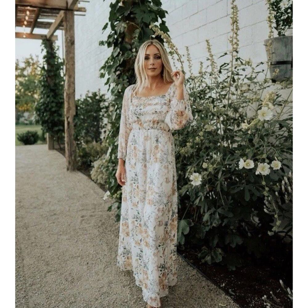 Baltic Born Florence Maxi Dress Sage Cottagecore Romantic Wedding Women’s Large